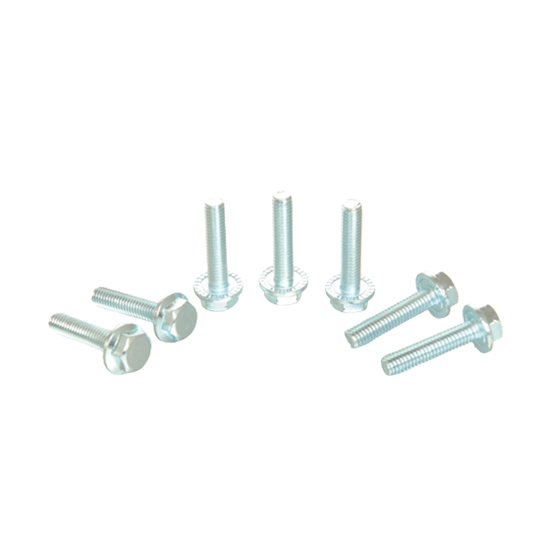 Hexagonal flange na may gasket at may ngipin na mga turnilyo