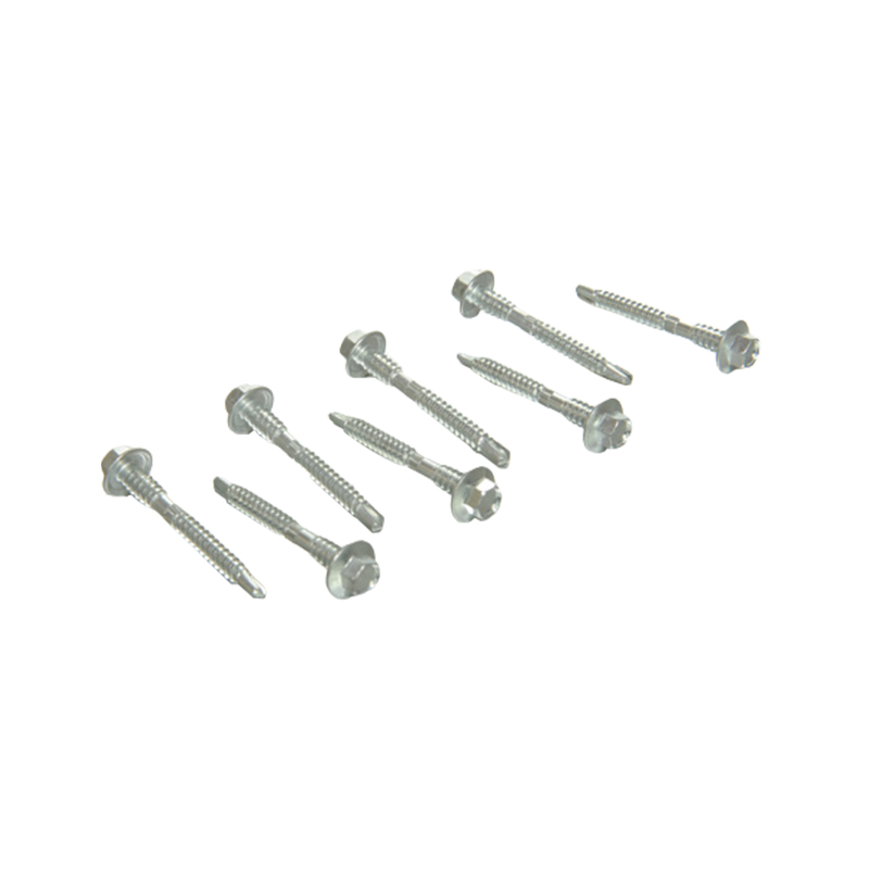 Hexagonal flange double-drilling screw